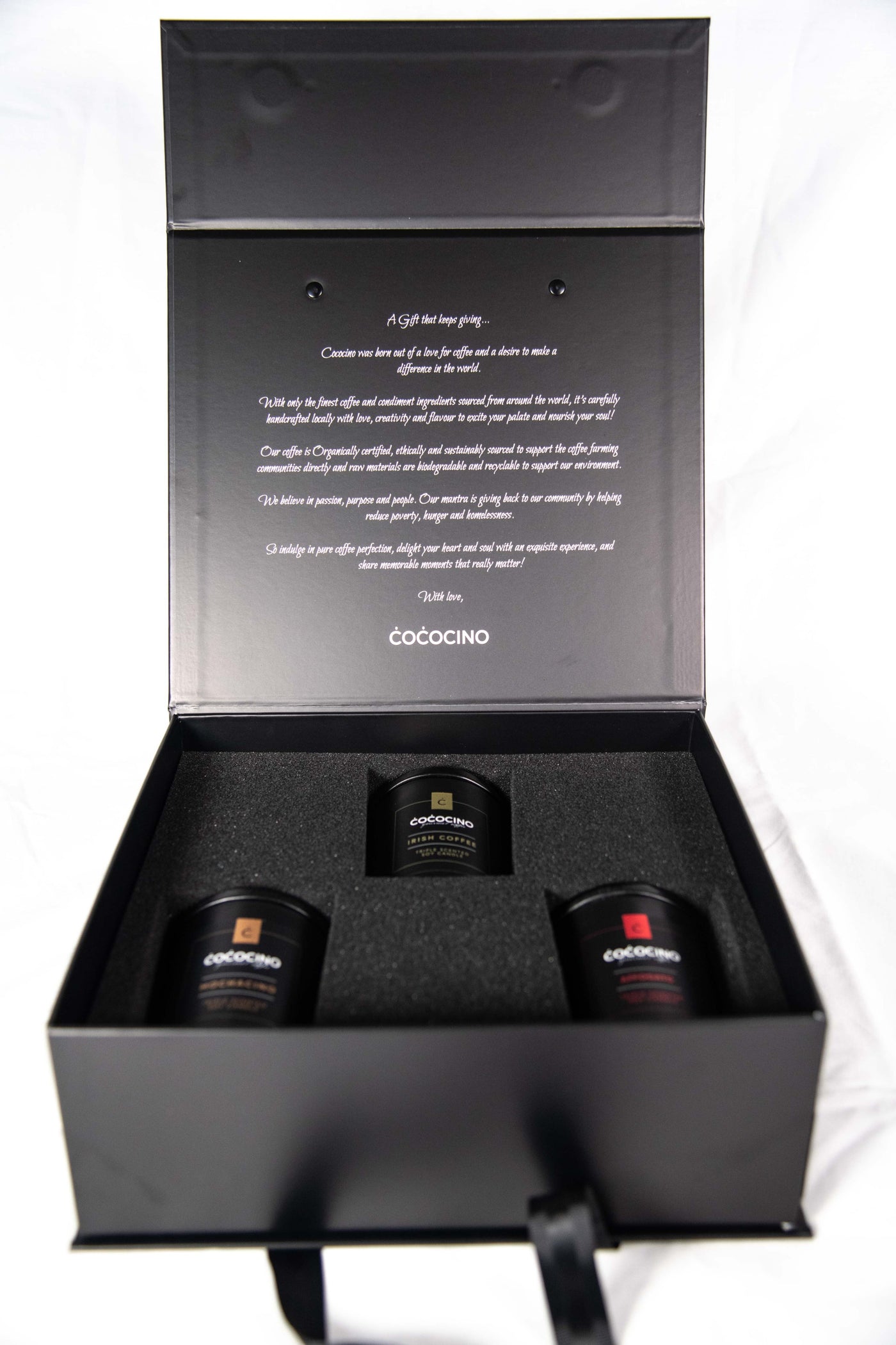 Luxury 3 Pc Triple Scented Soy Coffee Candle Gift Box