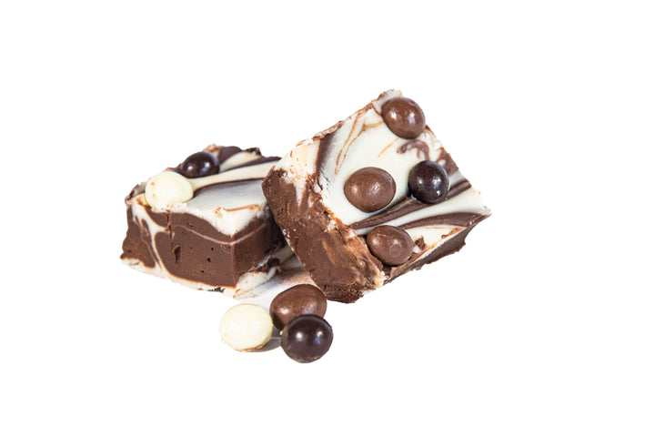 Chocolate Mocha Swirl Fudge Log