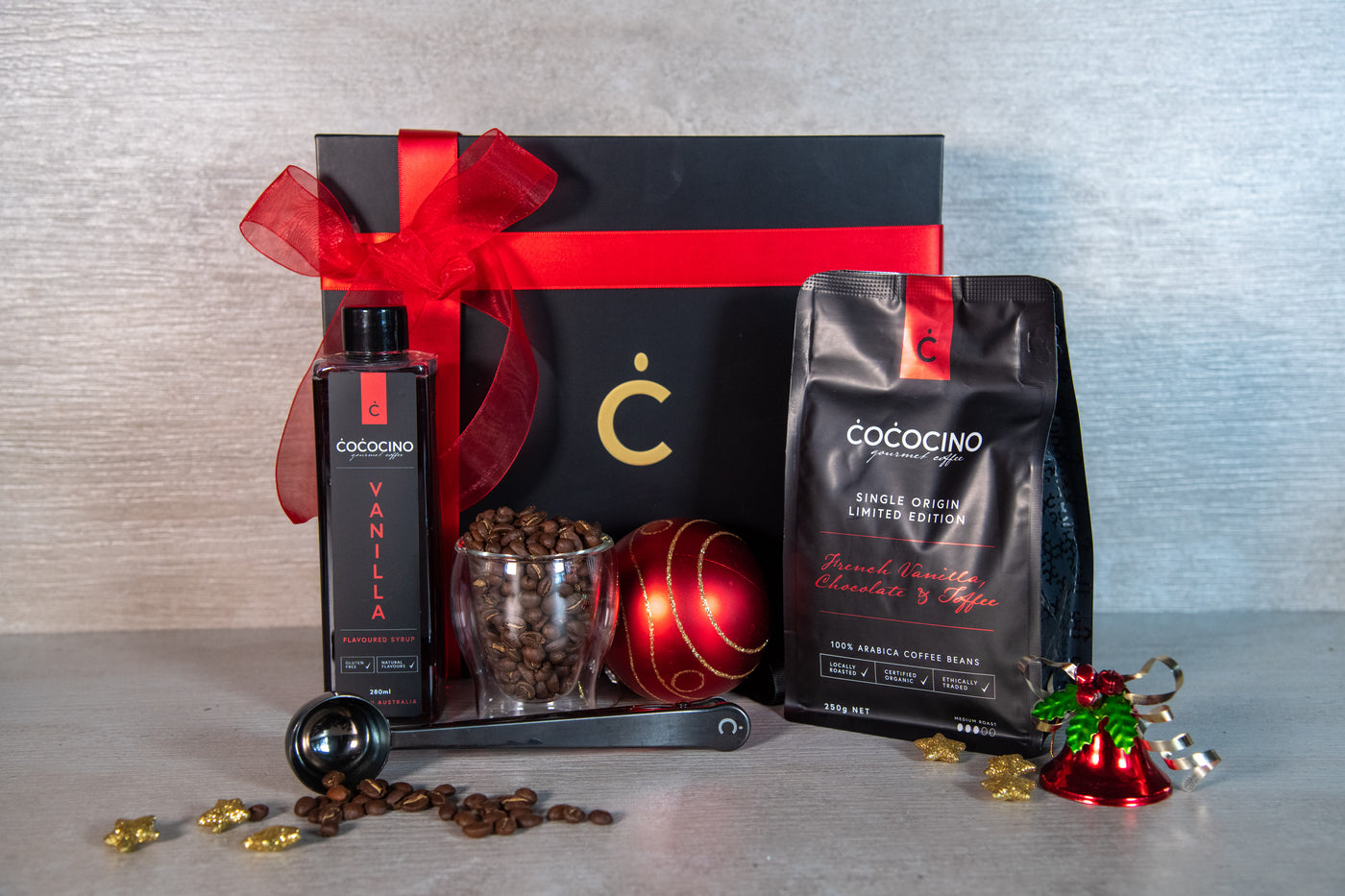 Gourmet Christmas coffee gift hamper in a luxury box