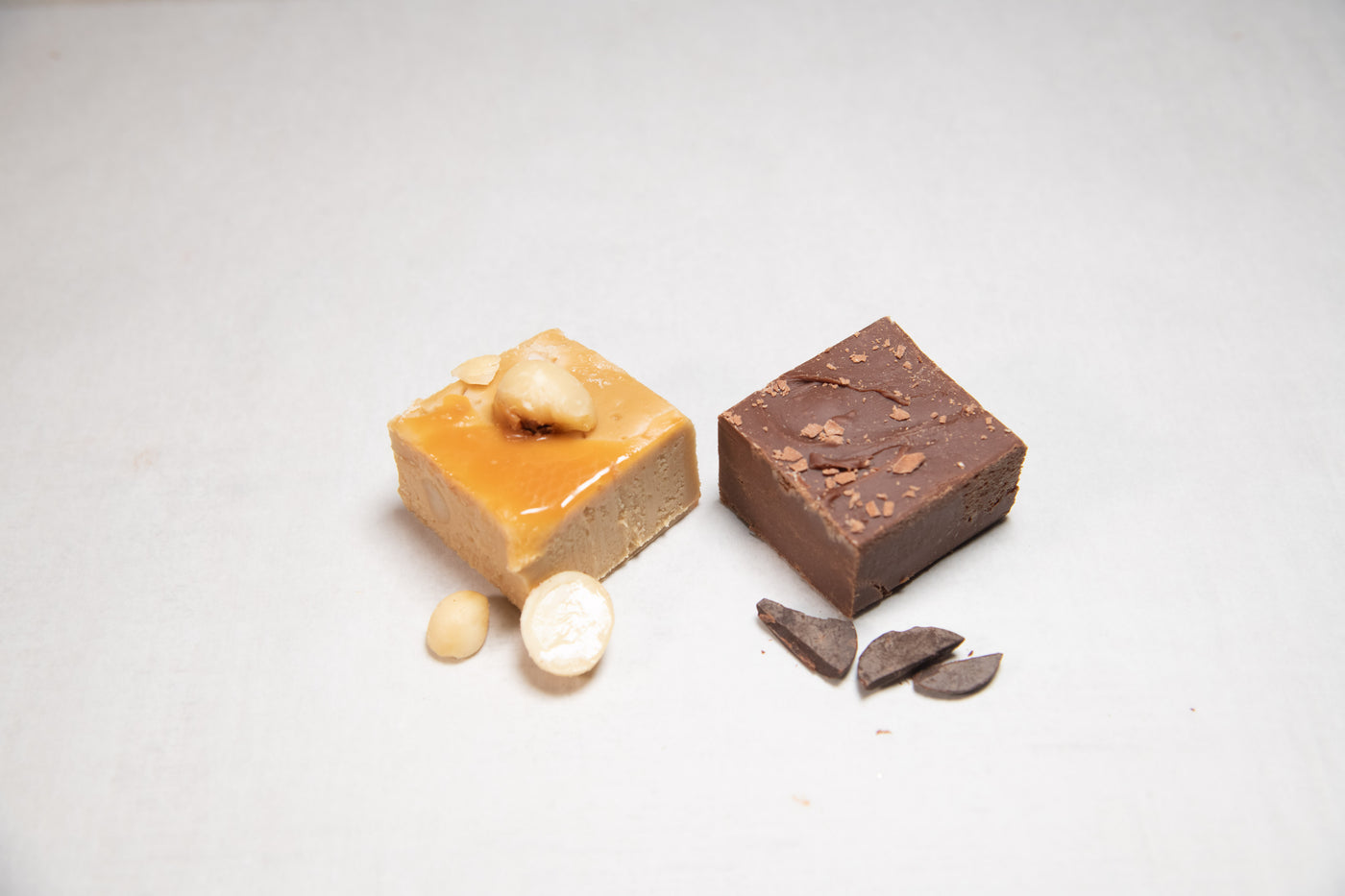 Nutty Duo - Salted Caramel Macadamia fudge & Chocolate fudge (GF) - Black box