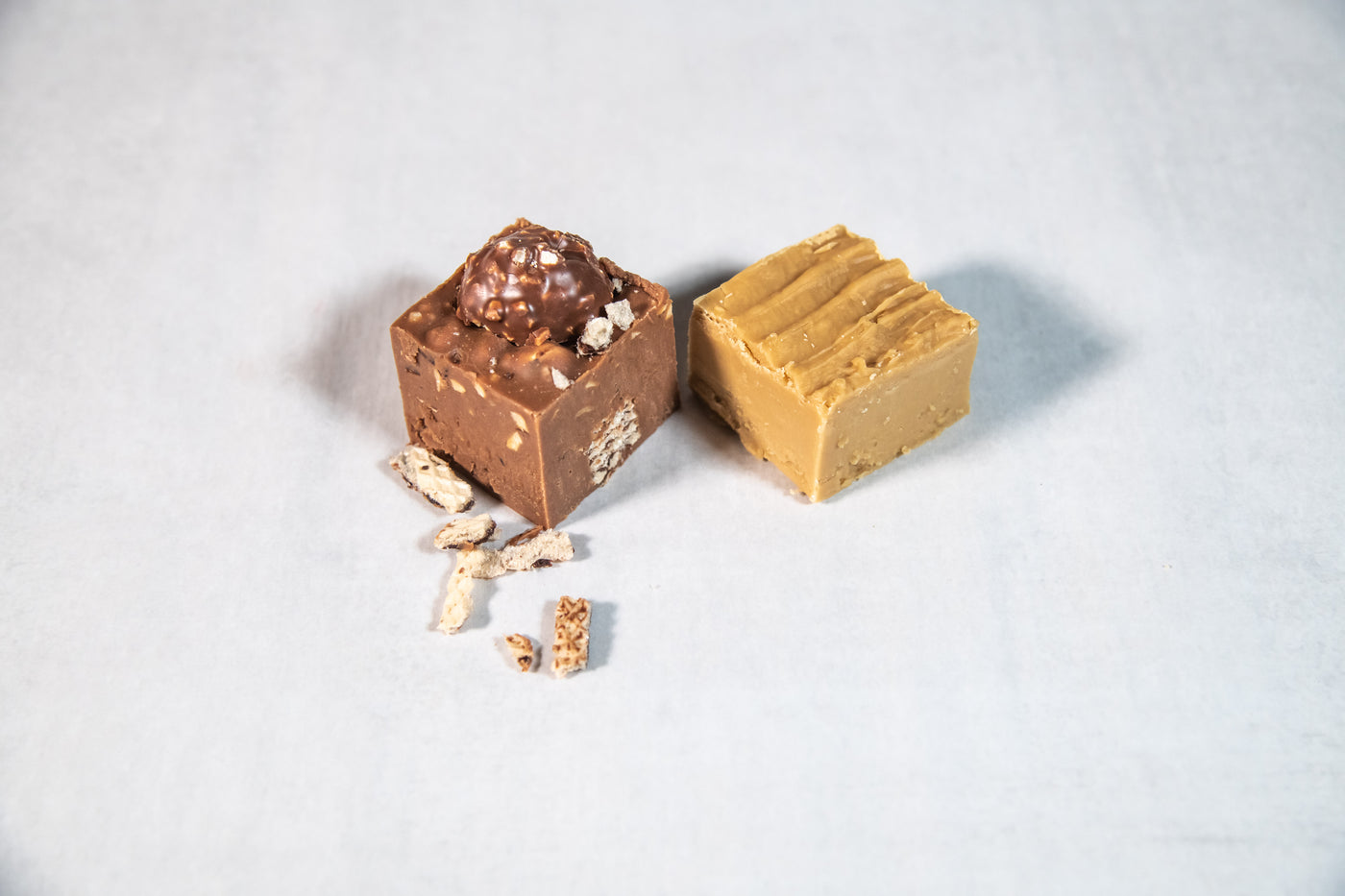 Choc Duo - Ferrero Roche chocolate fudge & Caramel fudge - Black Box