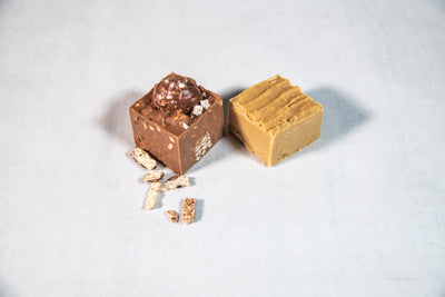 Choc Duo - Ferrero Roche chocolate fudge & Caramel fudge - Black Box