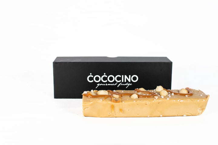 Salted Caramel & Macadamia Fudge Log 300g